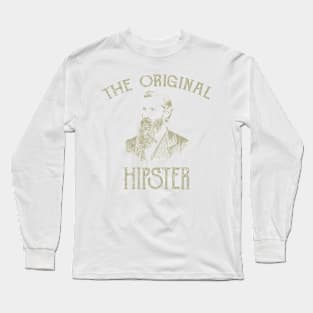 The Original Hipster, Vintage/Retro Design Long Sleeve T-Shirt